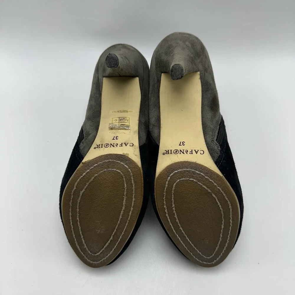 Café Noir Patchwork‎ Suede Leather Heel Ankle Booties Size 37
